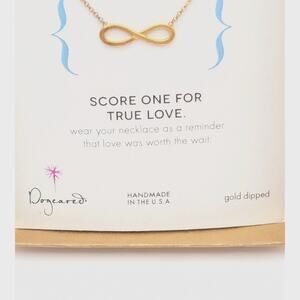 DOGEARED Gold Dipped Infinity Necklace Handmade USA Love Dainty Gift 16 in READ